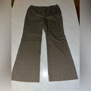 Ann Taylor loft Julie curvy dress pants brown plaid 12 bootcut